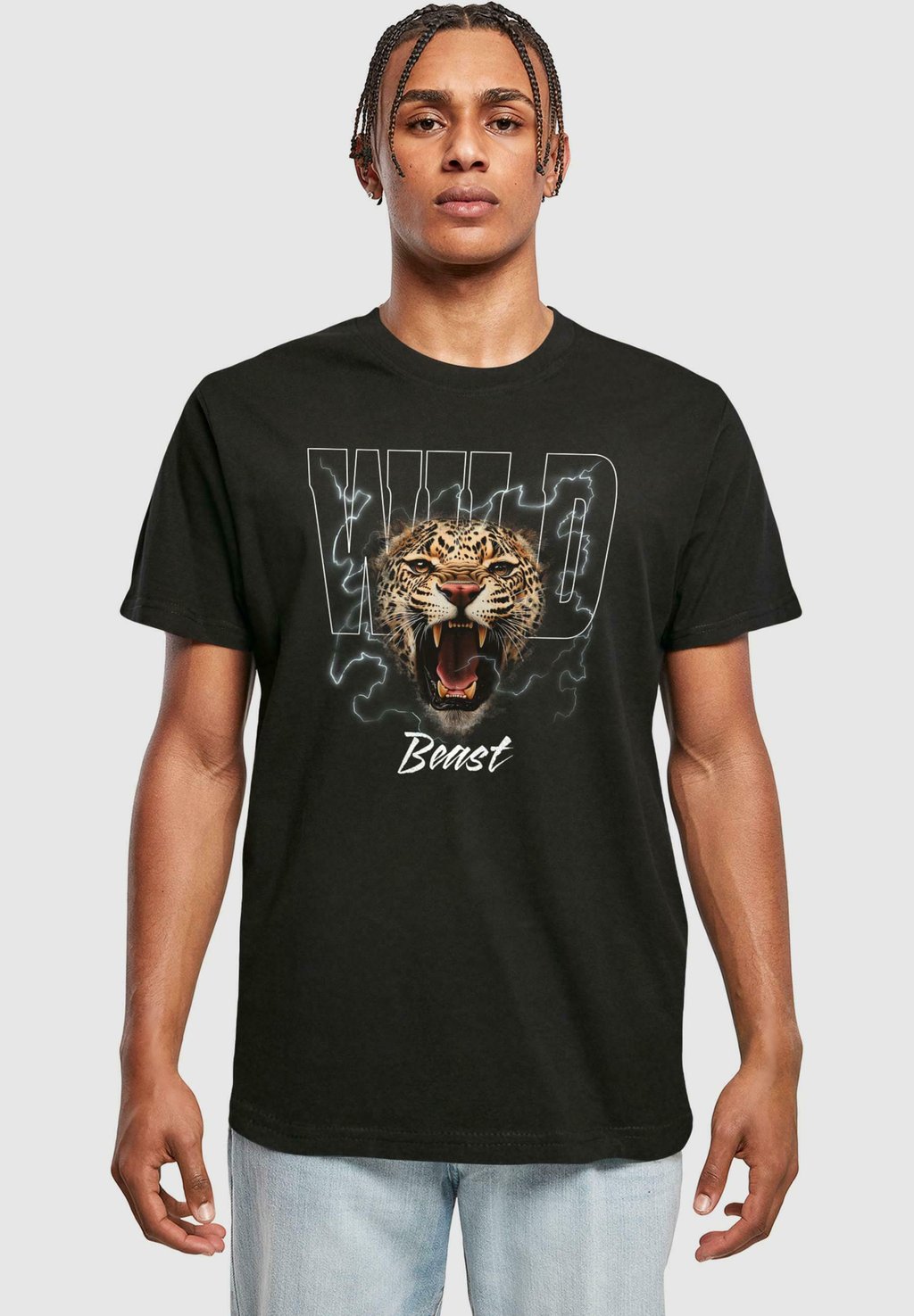

Футболка с принтом WILD BEAST Mister Tee, черный