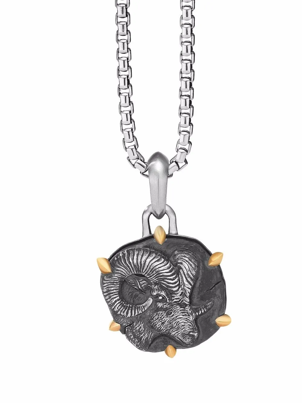 

Подвеска Aries из желтого золота и серебра (33 мм) David Yurman, серебяный