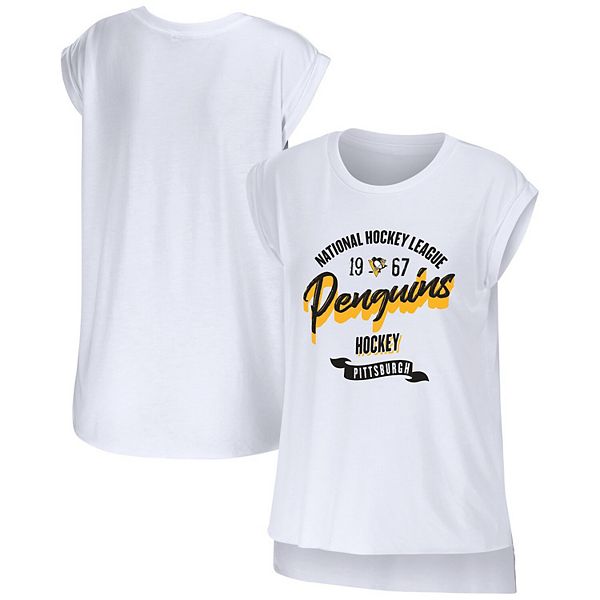 

Женская белая футболка Pittsburgh Penguins Wear By Erin Andrews