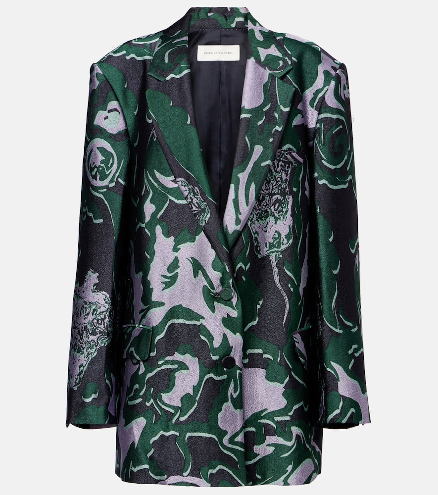 

Принтованный блейзер Dries Van Noten, Dark Green