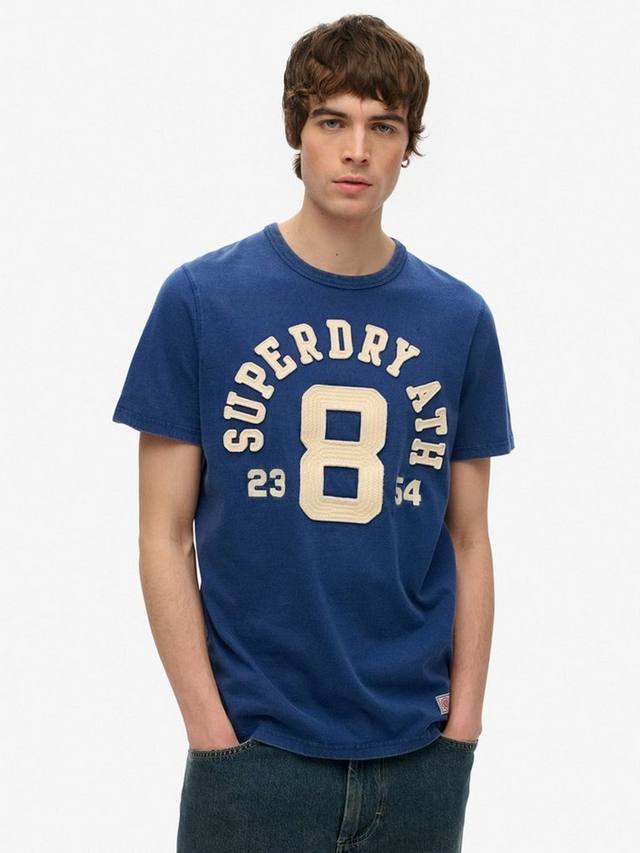 

Хлопковая футболка Regular Fit с коротким рукавом в винтажном спортивном стиле Superdry, Supermarine Navy
