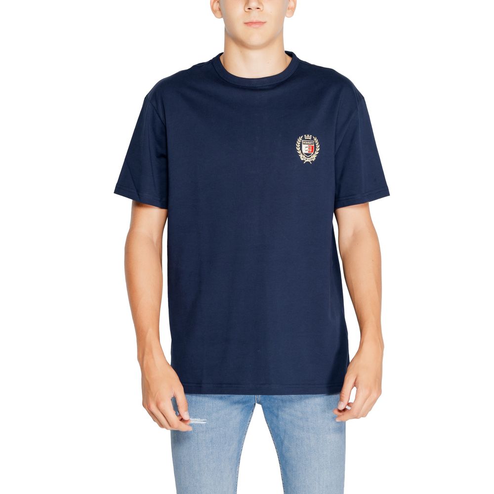 

Синяя хлопковая футболка Rigenerato Tommy Jeans