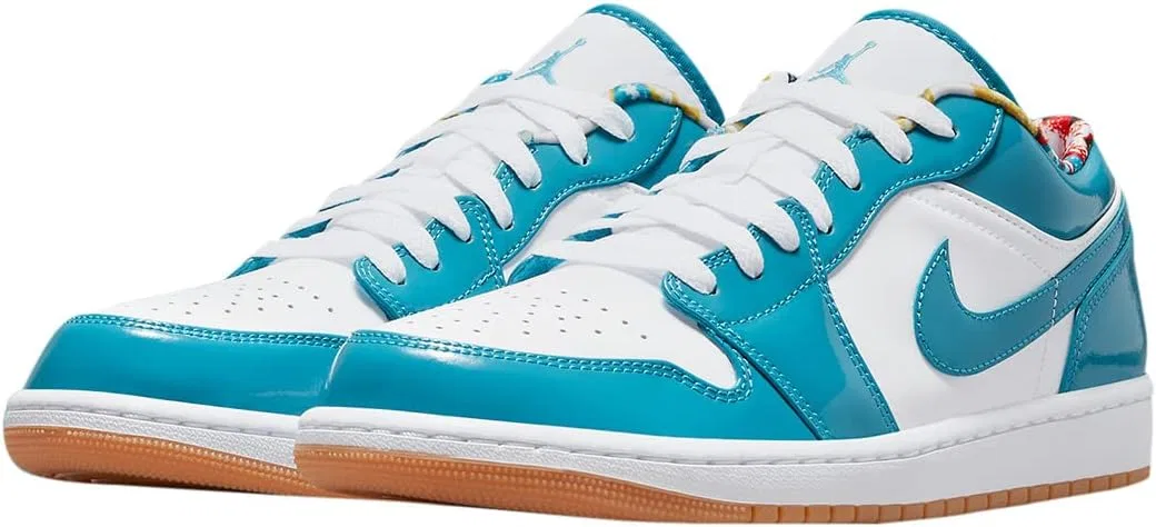 Кроссовки Nike Air Jordan 1 Low, белые/тёмно-синие — фото 4