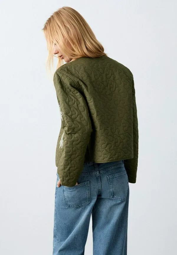 Подростковая легкая куртка Mango Kids, Khaki — фото 3