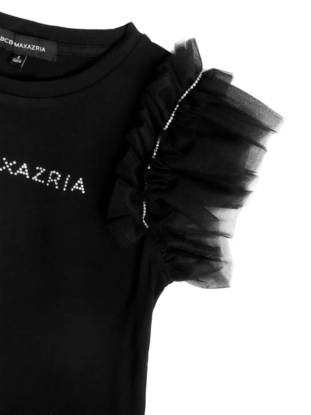 Футболка с оборками Bcbg Kids, черный — фото 3