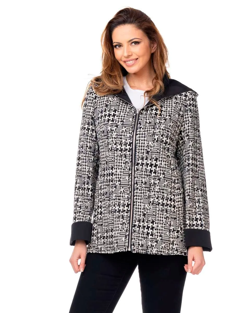 

Женский плащ с капюшоном, двусторонний Fsh, черный