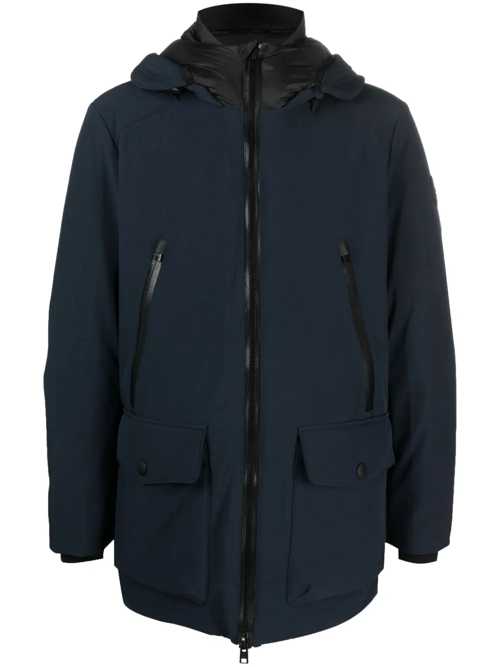 

Парка на молнии с капюшоном WOOLRICH, синий