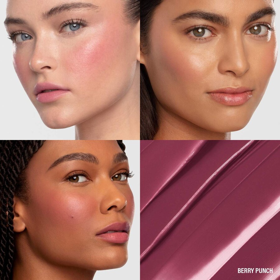 Мягкие румяна Soft Pop Plumping Cream Blush Veil MAKEUP BY MARIO, .17 oz /5 g, Berry Punch — фото 2