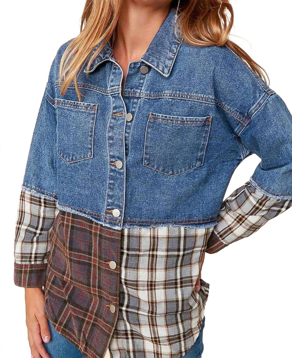 

Женская джинсовая куртка с потертостями, цвет мульти Sugarfox, Multi