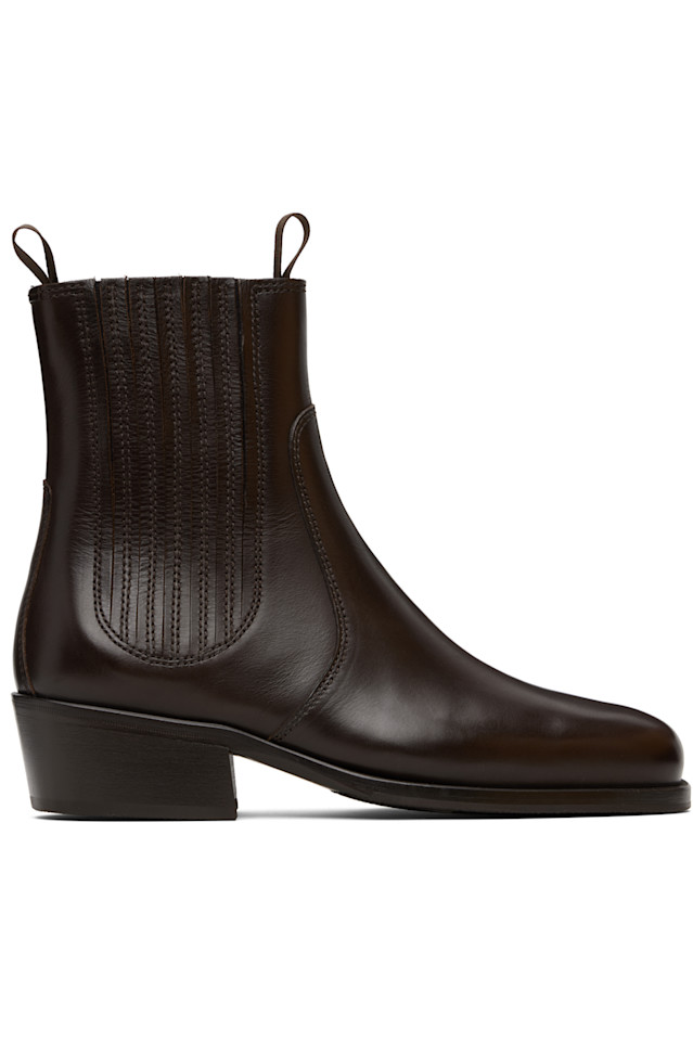 

Lemaire Коричневые ботинки челси растительного дубления