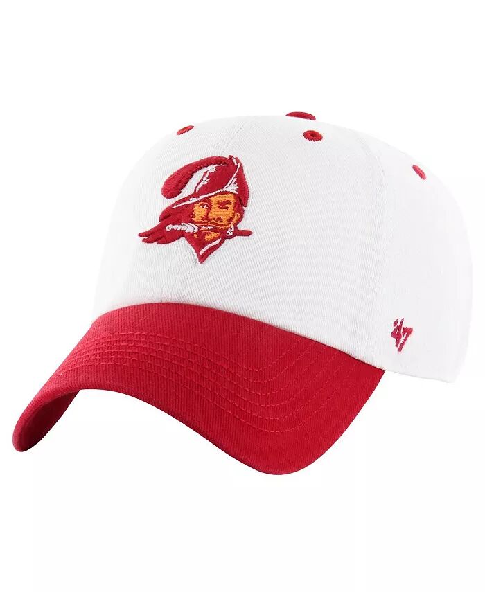 

Мужская белая/красная кепка Tampa Bay Buccaneers Double Header Diamond Legacy Clean Up Adjustable '47 Brand