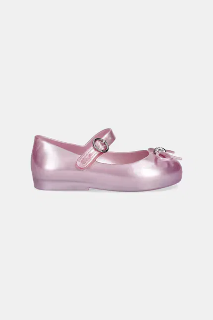 Балетки детские из синтетического материала Melissa, розовый — фото 2