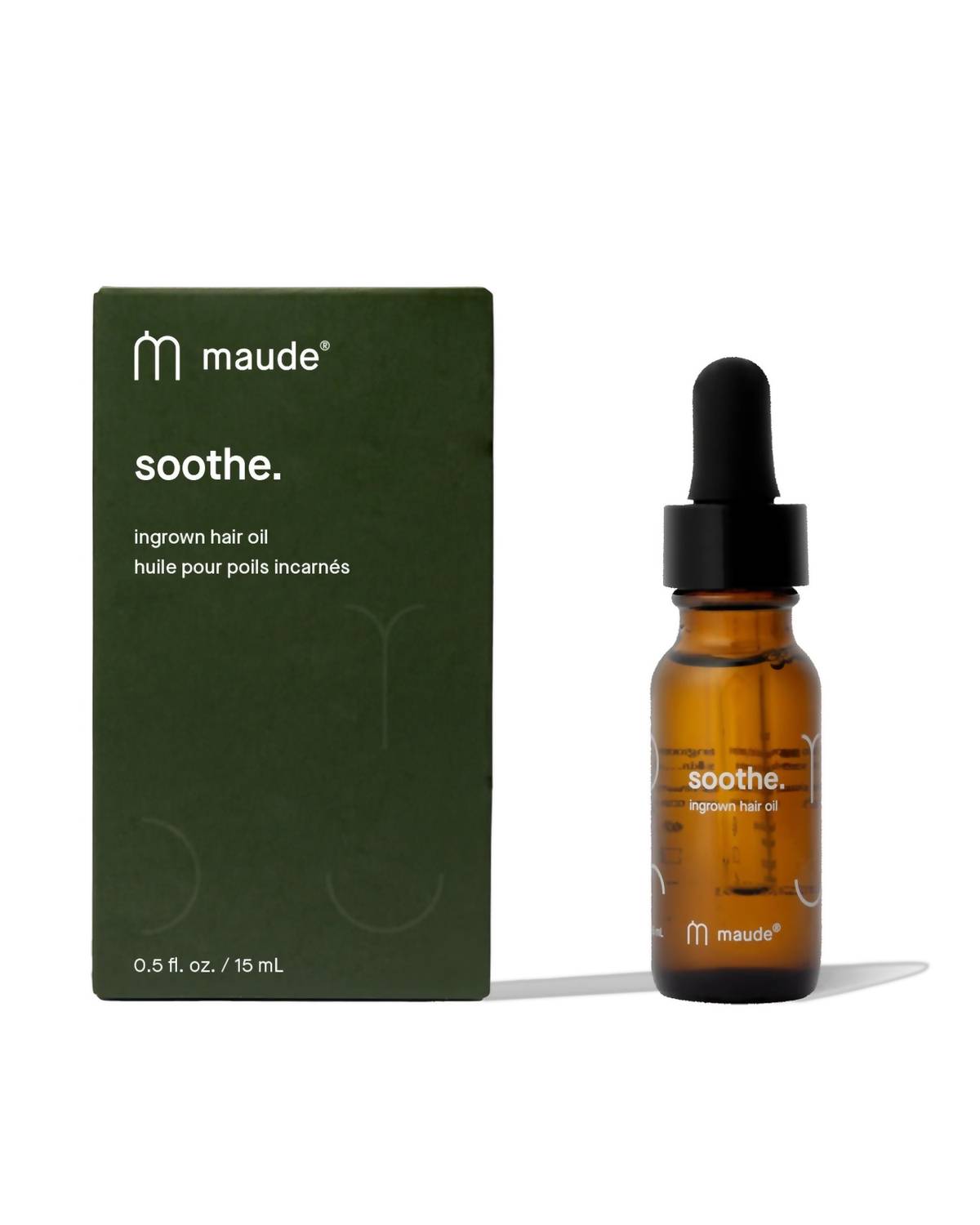 

Успокаивающее масло от вросших волос с лавандой и лемонграссом - 15 мл в прозрачном флаконе Maude, прозрачный