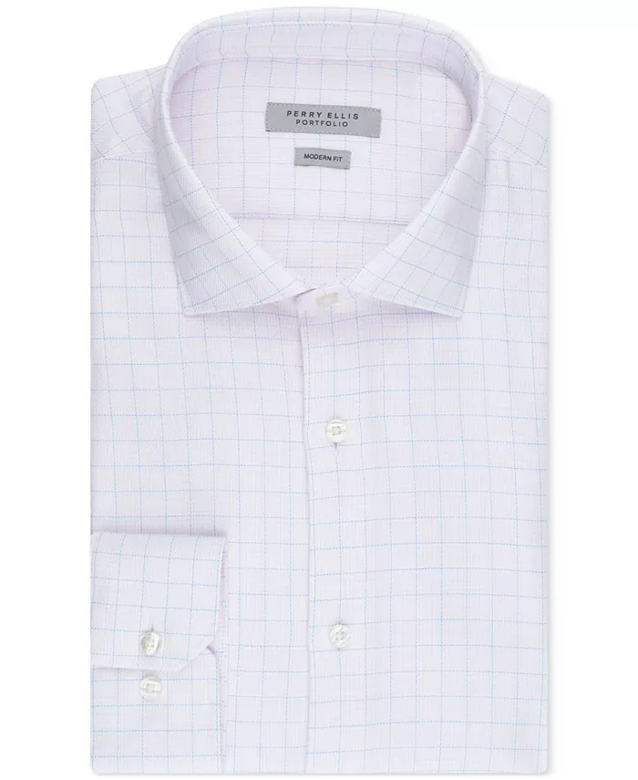 

Мужская рубашка с фактурной клеткой Tattersall Perry Ellis Portfolio, розовый