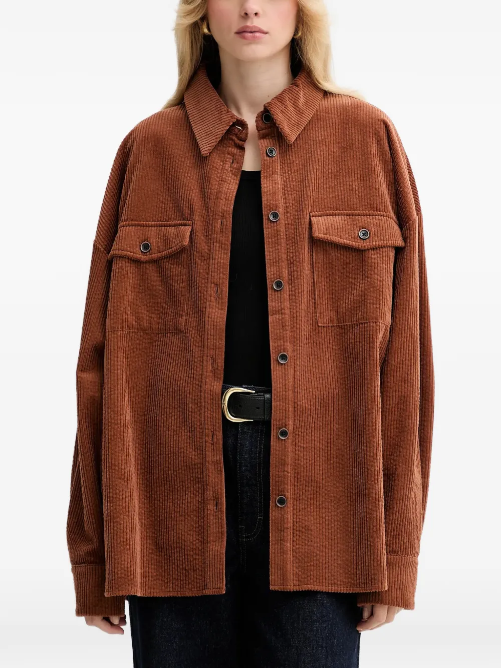 

Рубашка GZcortes с карманом на пуговице Gestuz, коричневый