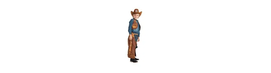 Детский костюм ковбоя (чапсы и жилет) для мальчиков и девочек Dress Up America, коричневый — фото 3