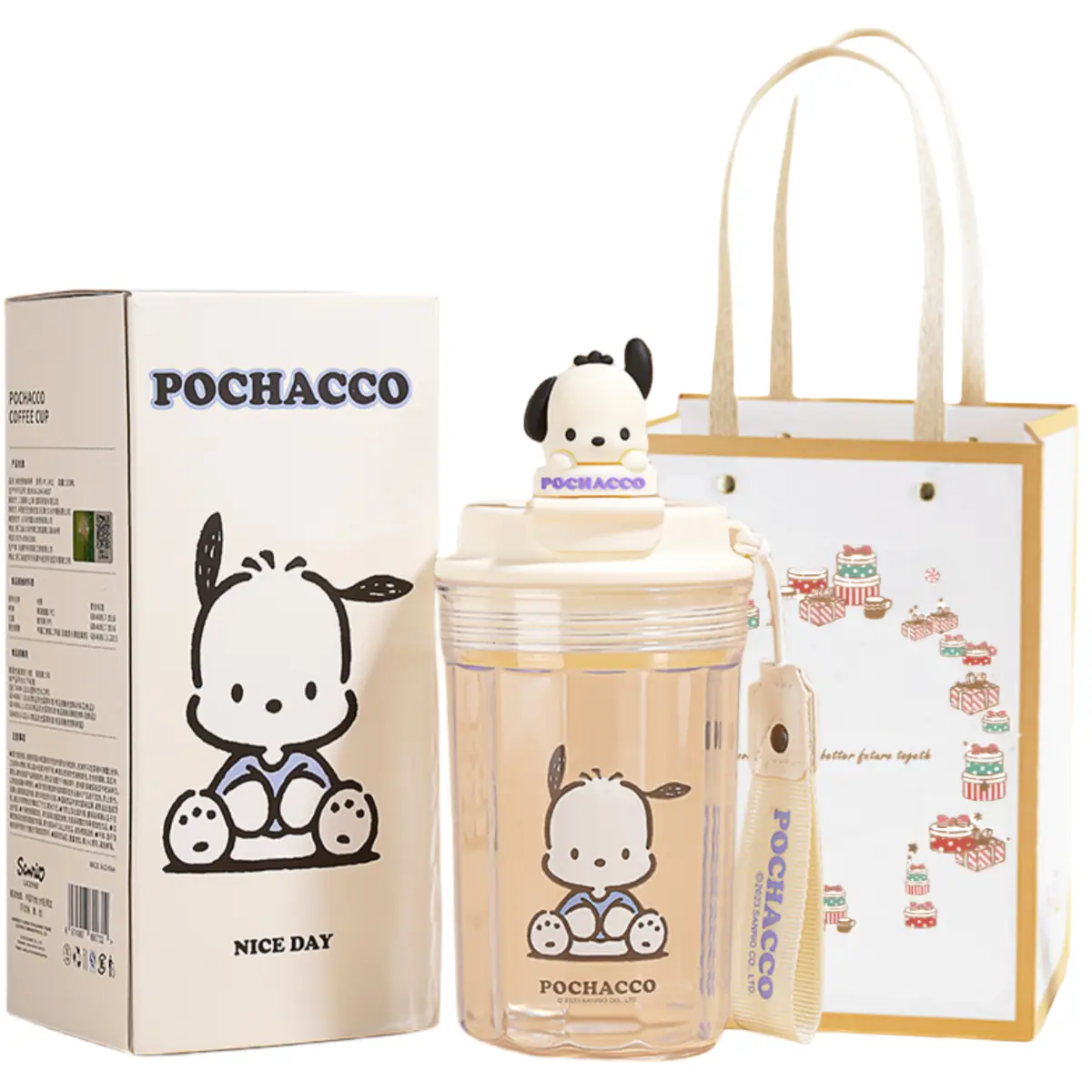 Практичная и привлекательная плюшевая кружка для питья 520 мл Sanrio, фиолетовый — фото 4