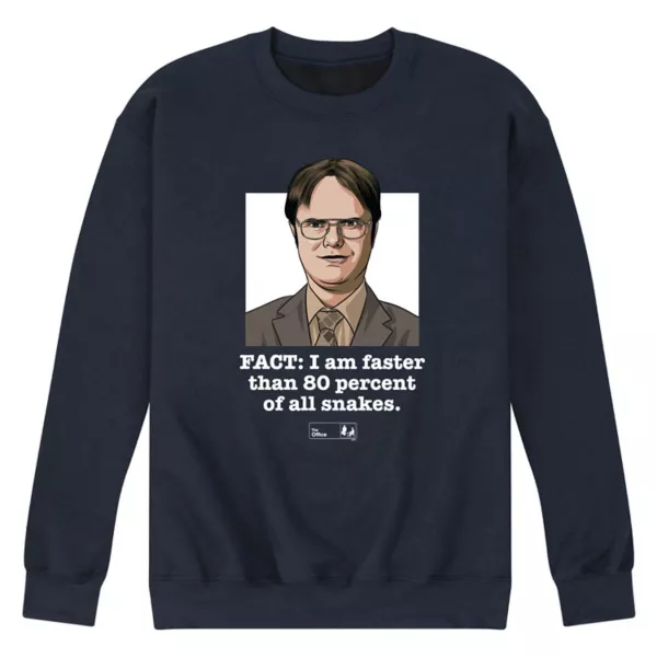 

Мужская футболка с графическим принтом «The Office Dwight Fact Faster» Licensed Character, синий