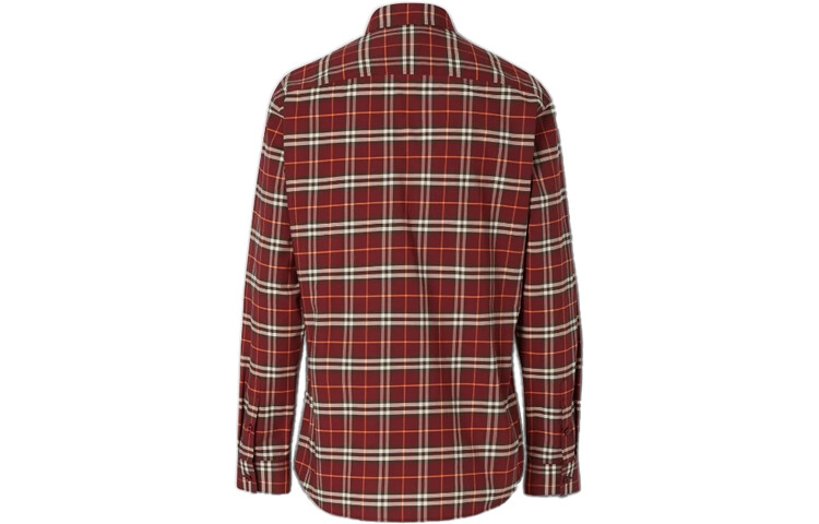 Рубашка мужская Burberry бордовый — фото 2