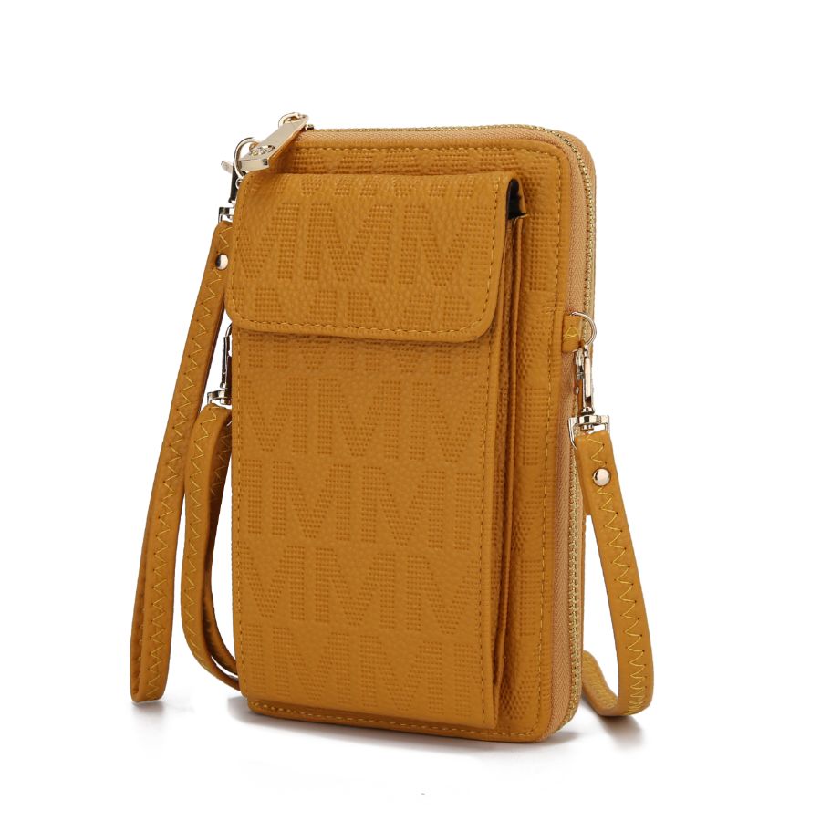 

Женский кошелек для телефона Caddy Vegan Leather сумка через плечо MKF Collection By Mia K., цвет mustard
