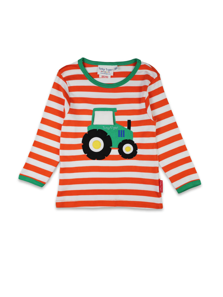 

Футболка Toby Tiger Langarmshirt mit Traktor Applikation, оранжевый