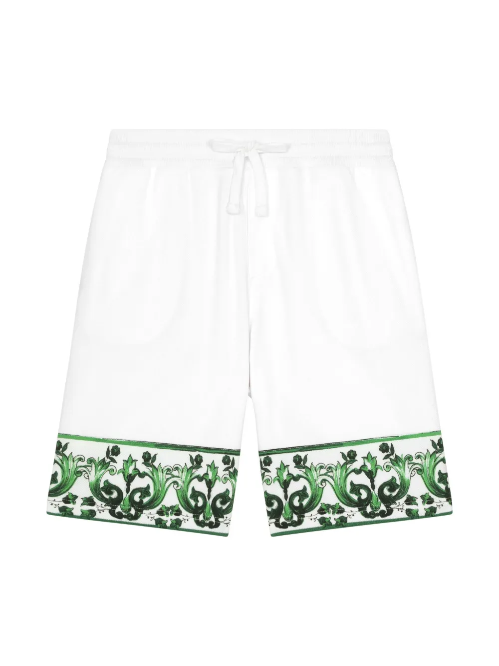 

Шорты с кулиской и принтом Majolica Dolce & Gabbana Kids, белый