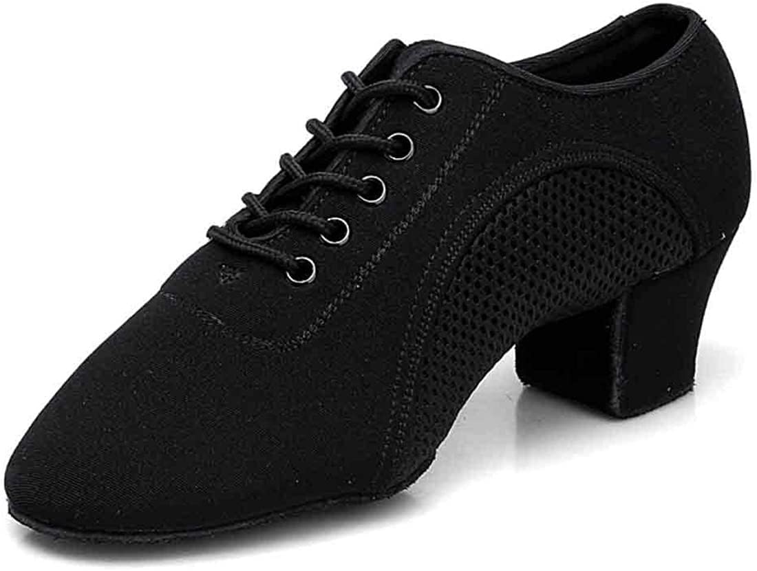 

Женские балетные туфли на каблуке, однотонные туфли с кожаной подошвой, удобные туфли для современных танцев (цвет: черный, размер: 5 UK) Generic