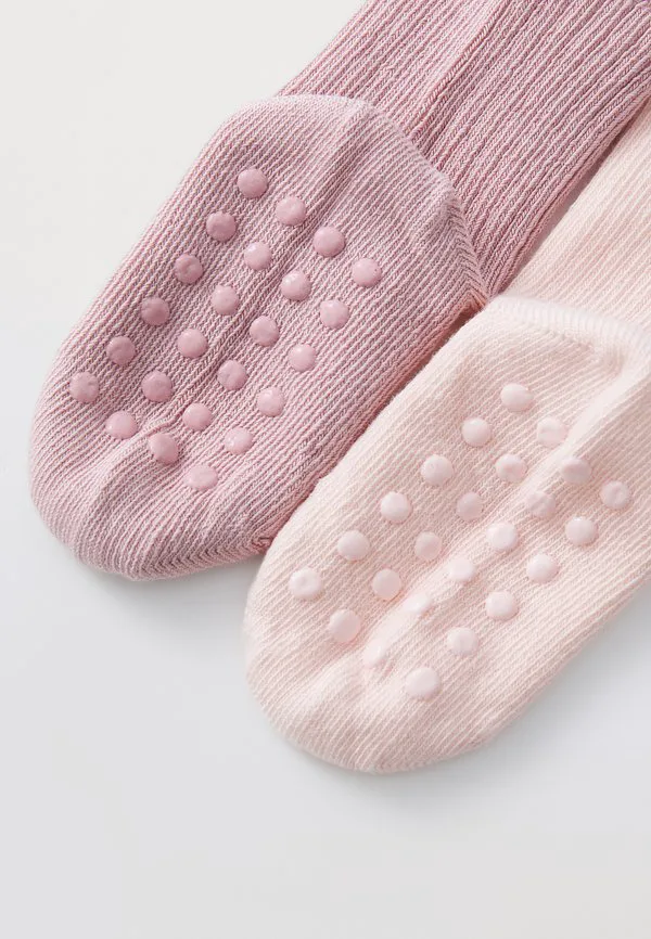 Однотонные унисекс высокие носки (4 шт.) Lindex, Light Dusty Pink — фото 2