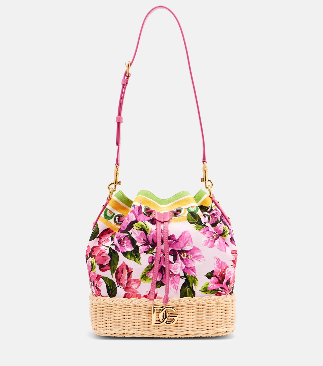 

Сумка-ведро Taormina DG с цветочным принтом Dolce&Gabbana, MYT Bouganville/ Rosa