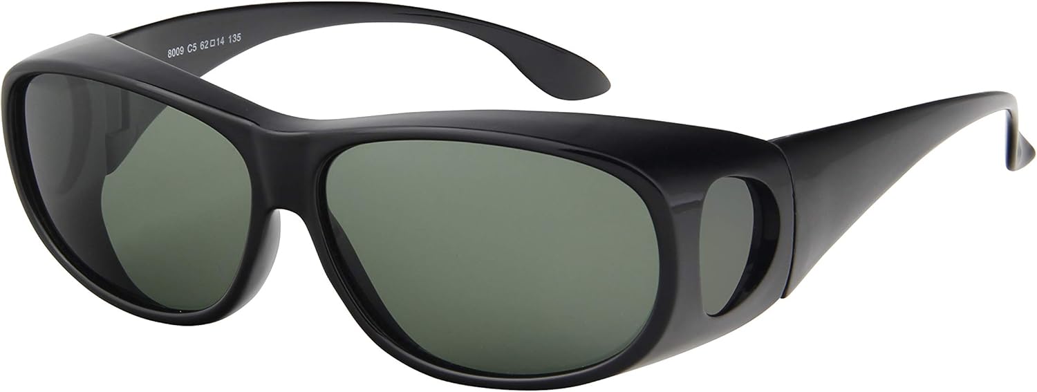 

Надеваются поверх солнцезащитных очков. В комплекте чехол для поляризованных линз. Носятся поверх очков с диоптриями. 100% защита от УФ-излучения. Подходят для мужчин и женщин Success Eyewear, G15 Grey Green Lens