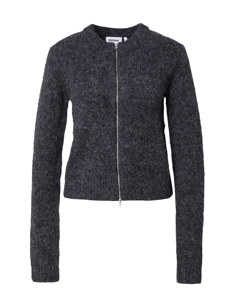 

Вязаный кардиган WEEKDAY Knit Cardigan Odora, темно-серый