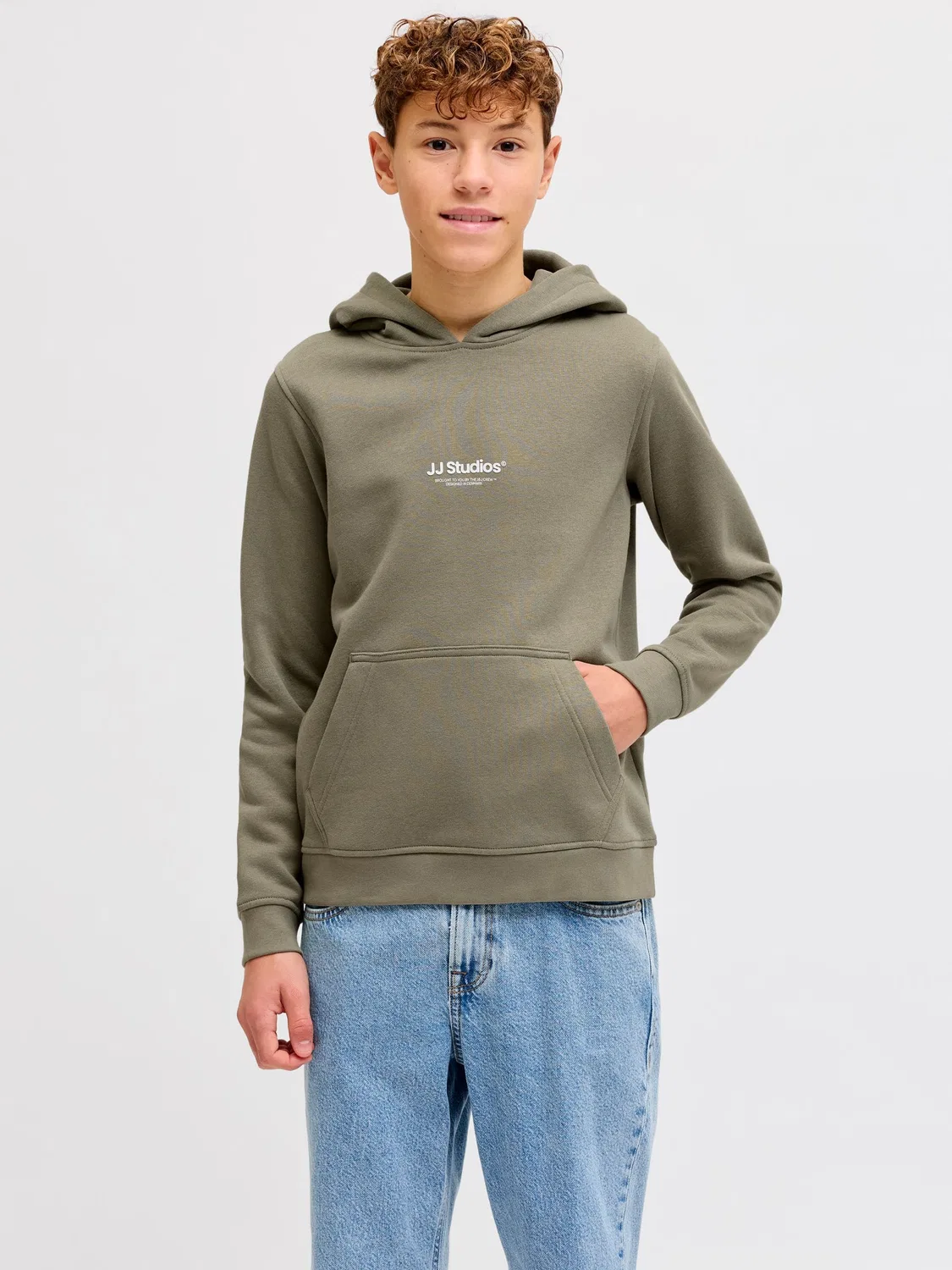 Капюшон ветеран JACK & JONES Junior, ветивер — фото 3