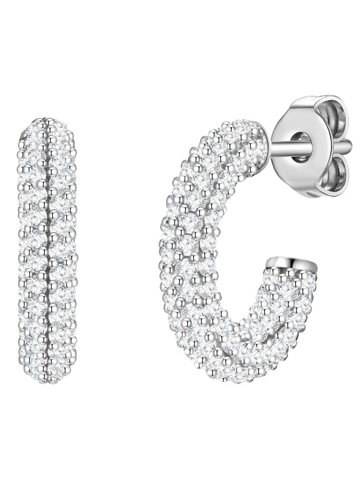 

Glanzstücke München Серьги-кольца из стерлингового серебра с цирконами в серебре