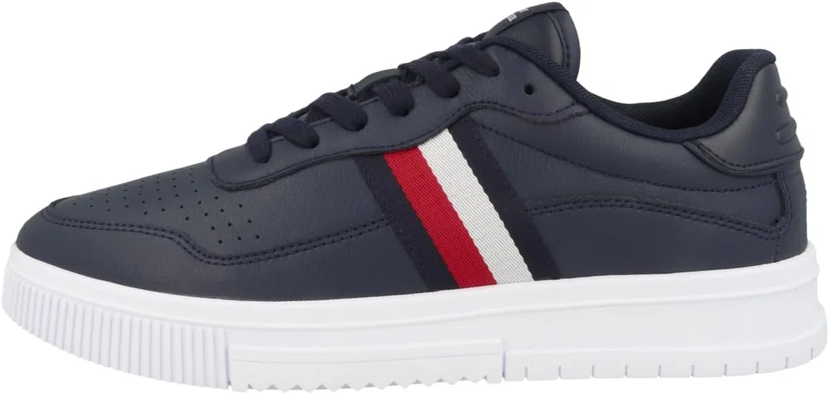 Мужские низкие кроссовки Tommy Hilfiger Supercup с кожаными полосками, Blue Desert Sky