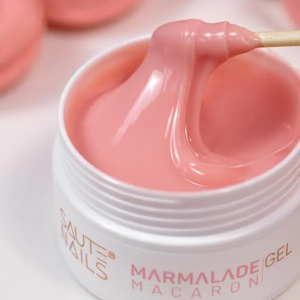 Макарон строительный гель, 50 г Saute Nails Marmalade gel, цвет macaron — фото 4