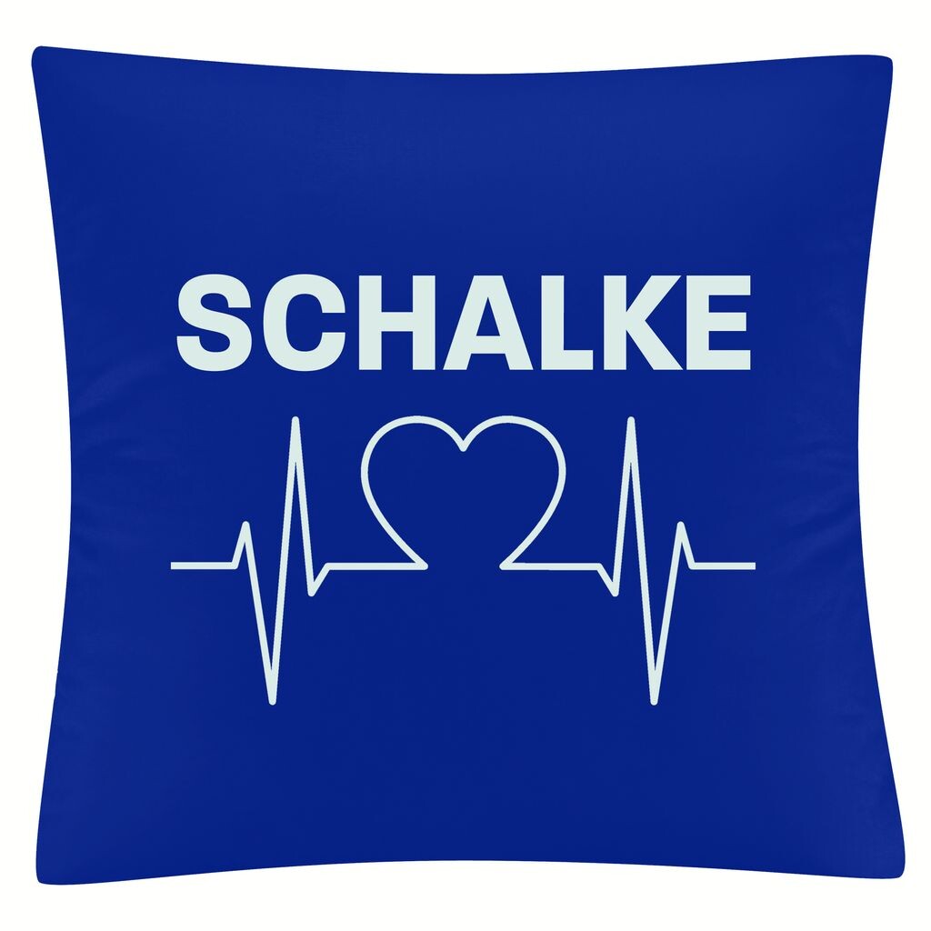 

Чехол на подушку multifanshop - Schalke - Heartbeat, синий, один размер