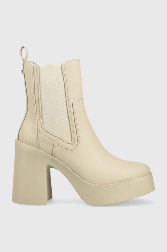 Женские ботинки челси Steve Madden на высоком каблуке, бежевый