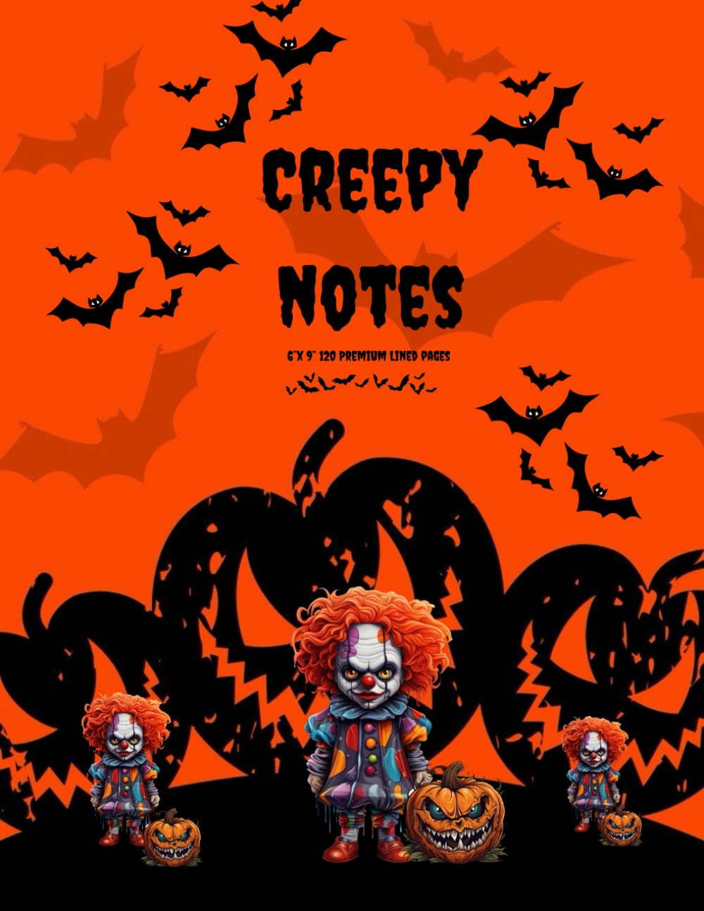 

“Creepy Notes” Happy Halloween Notebook: 8.5 x 11 120 lined pages Glossy cover (Independently published)