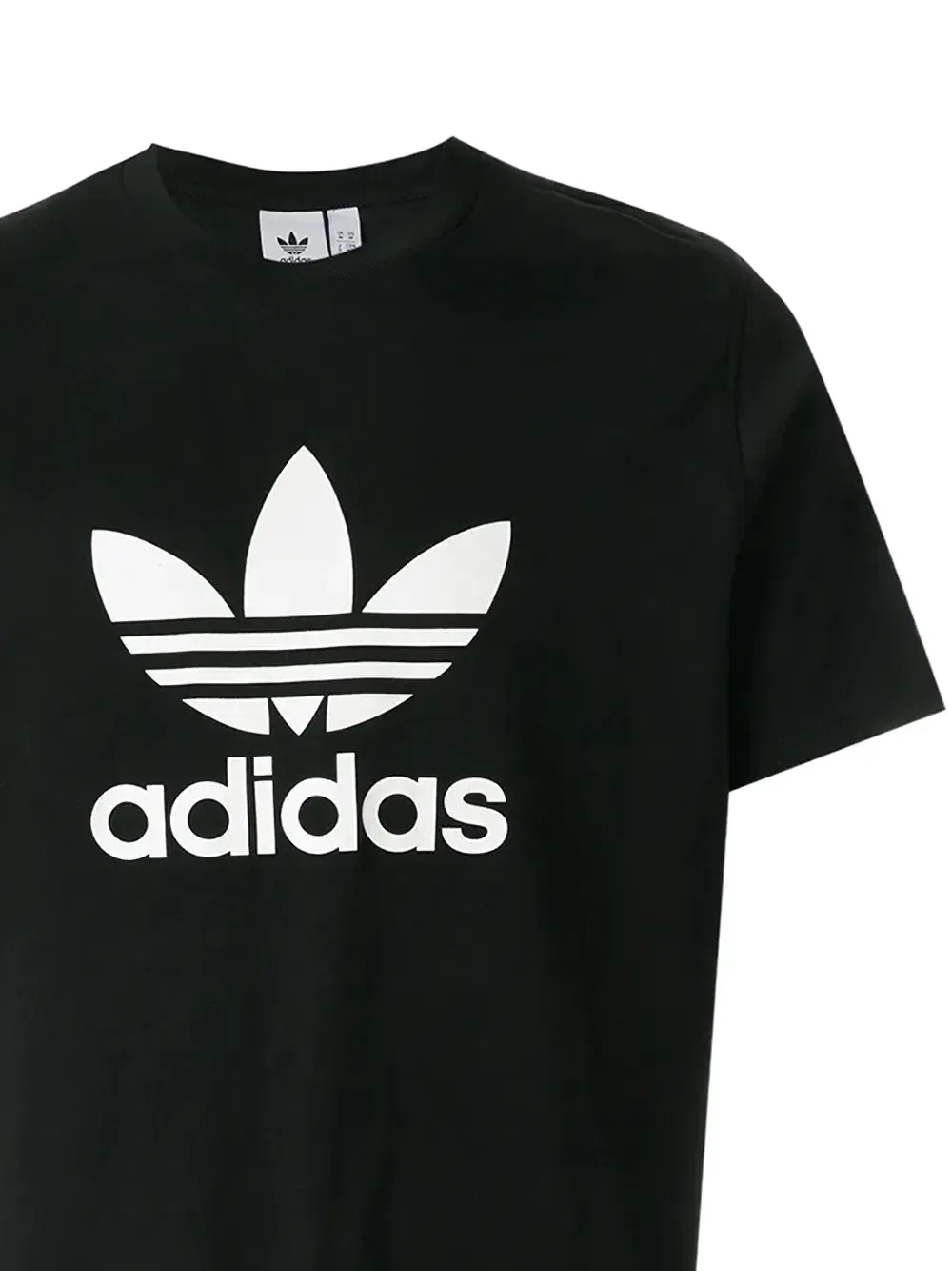 Футболка с принтом в виде трилистника Adidas, черный — фото 2