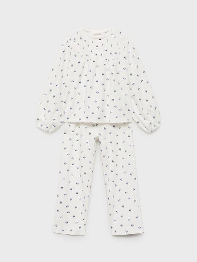 

Детский пижамный комплект Blanqui из хлопка с длинными рукавами Mango, Natural White