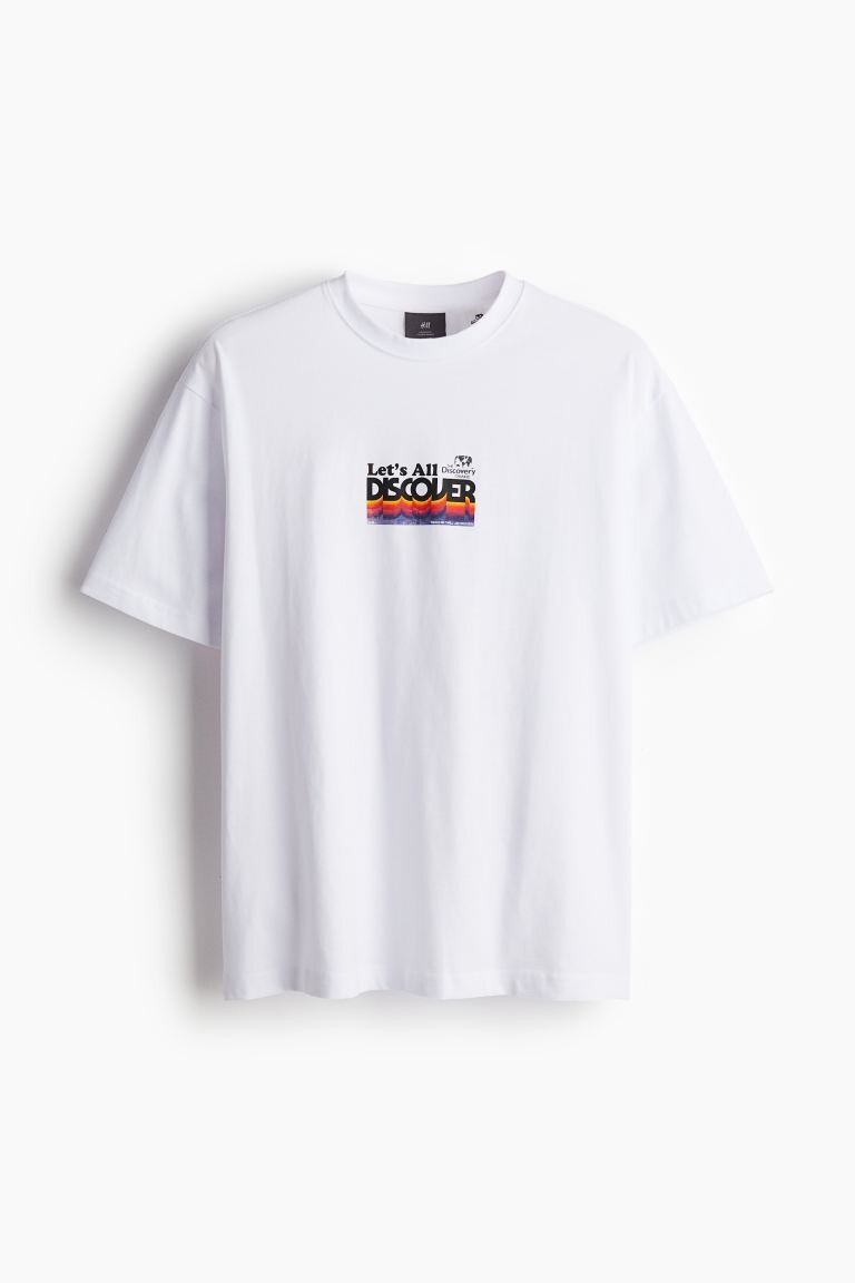 

Футболка свободного кроя H&M, белый
