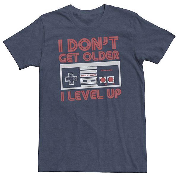 

Футболка Big & Tall Nintendo I Don't Get Older I Level Up с принтом NES-контроллера Licensed Character