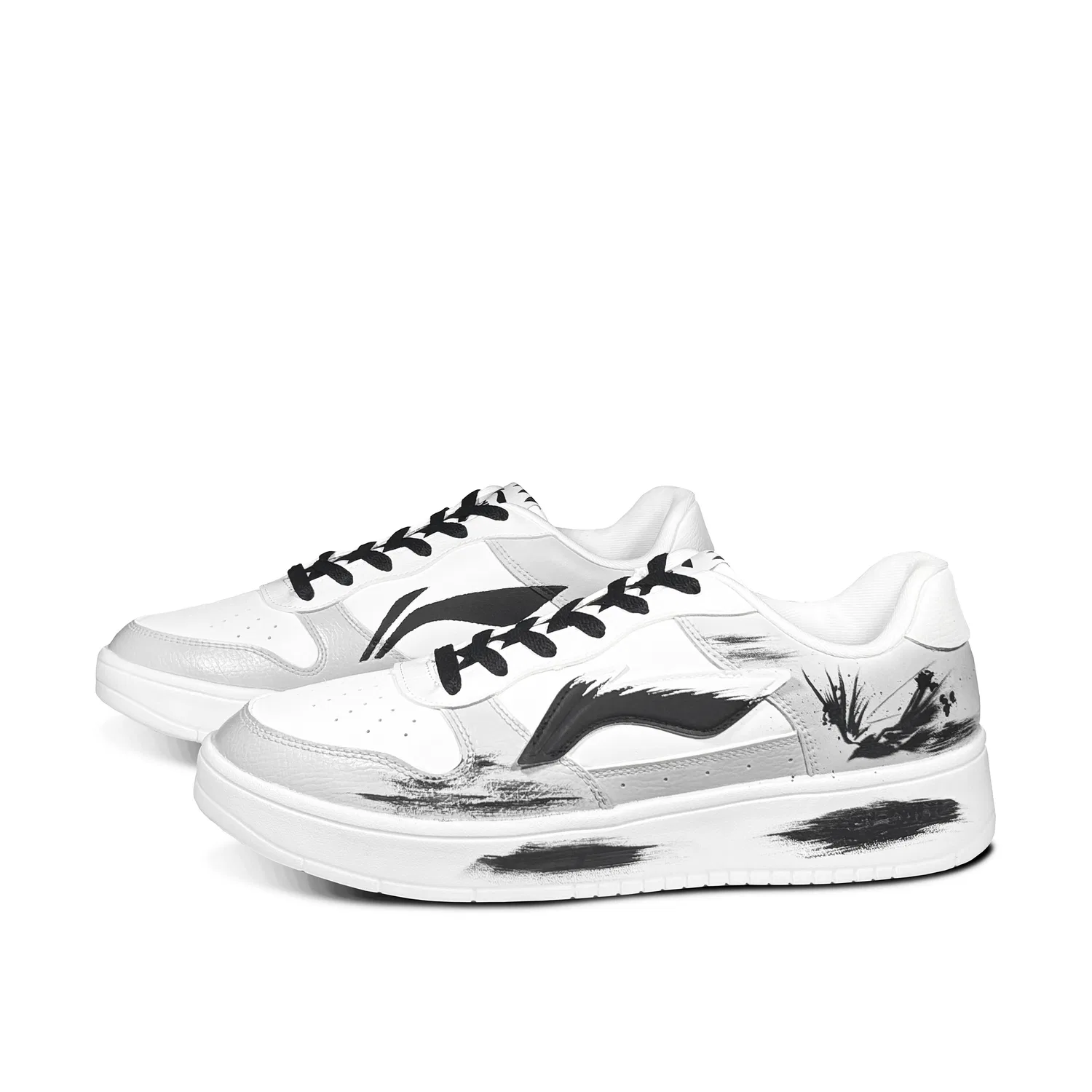 Кроссовки скейтбордические с принтом Li-Ning Black White — фото 4