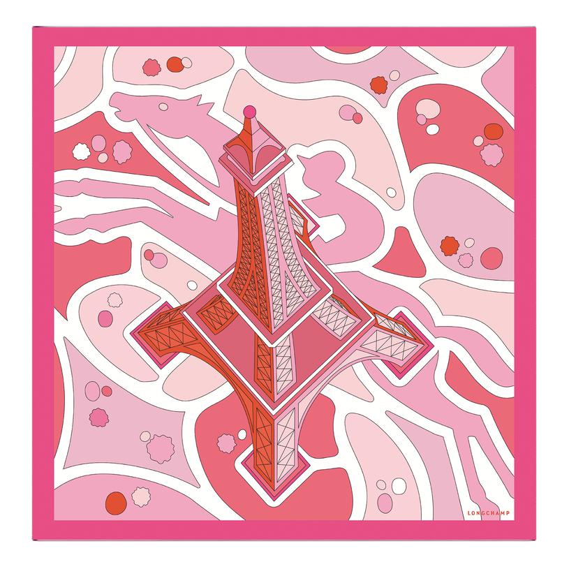 

LONGCHAMP Шёлковый шарф женский розовый, Pink