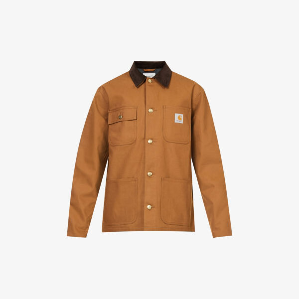 

Куртка Michigan из хлопчатобумажной ткани с накладными карманами Carhartt Wip, коричневый