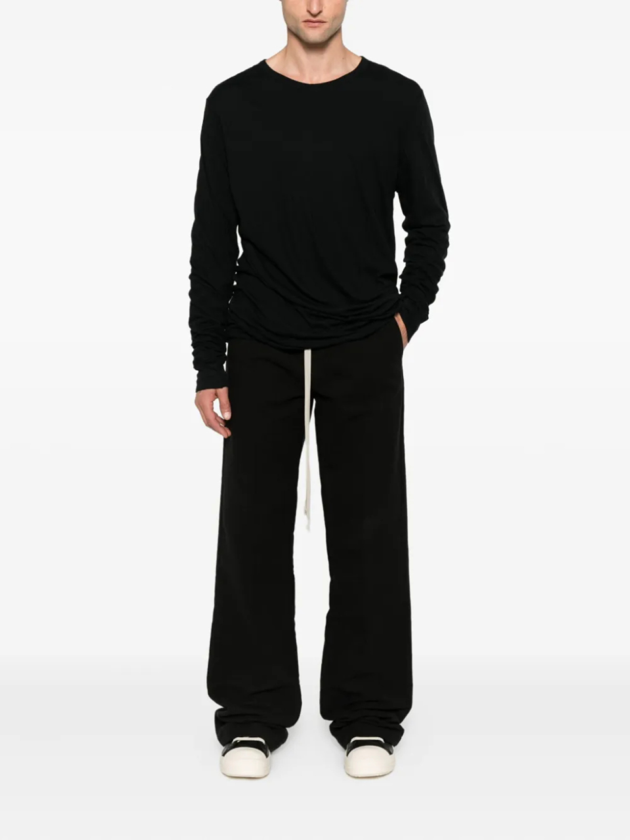 Rick Owens футболка из органического хлопка, черный — фото 2