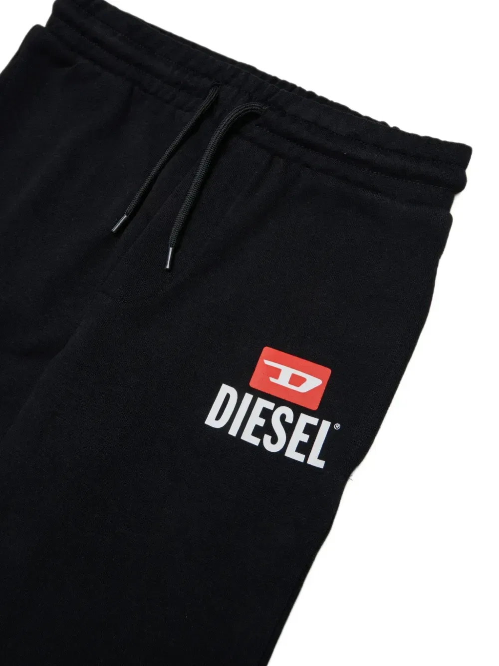 Спортивные брюки с кулиской и логотипом Diesel Kids, черный — фото 3