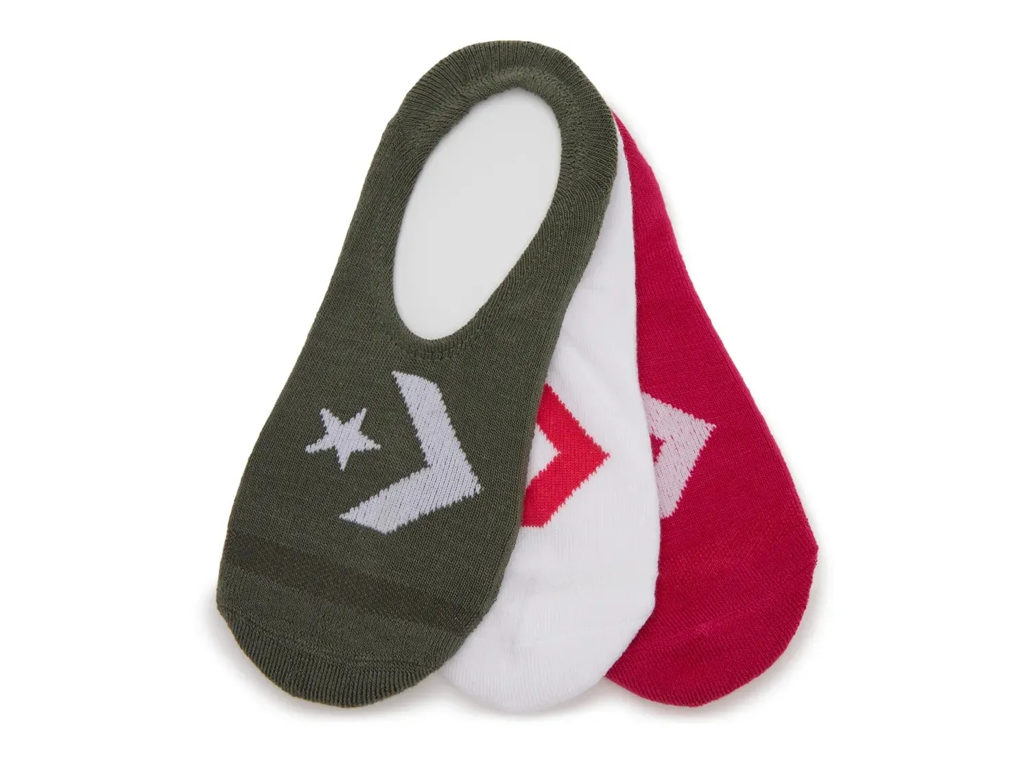 

Converse Chevron женские кеды No Show Liners - 3 шт. в упаковке, разноцветные