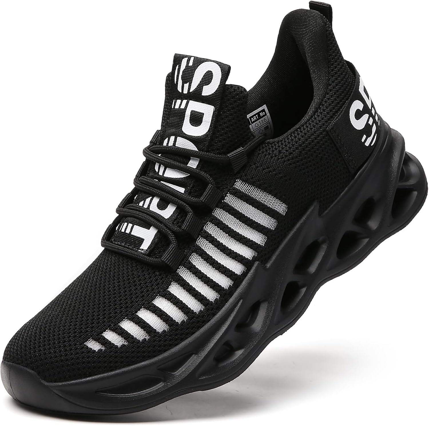 

Мужские кроссовки для бега и ходьбы с комфортной сеткой Ezkrwxn, черный