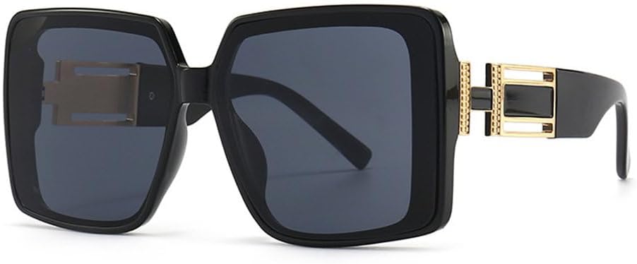 

Солнцезащитные очки 2027 для женщин и мужчин, модные винтажные, в крупной оправе, для путешествий и вождения, с защитой от УФ-излучения UV400, черные, один размер MTZJH, One Color